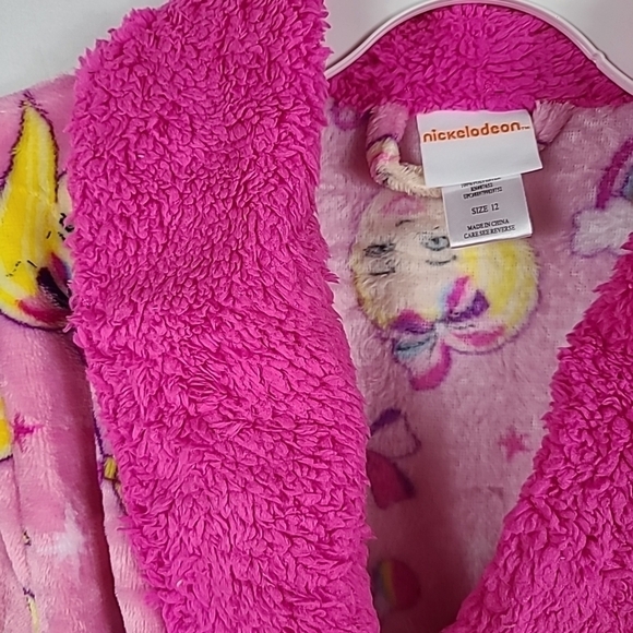 NEW Jojo Siwa Girls Pink Luxe Plush Pajama Robe Size 12 MSRP $42 - Picture 2 of 7